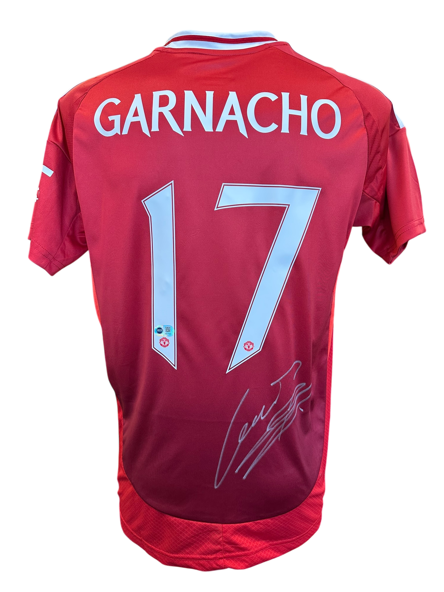 ALEJANDRO GARNACHO SIGNED 2024/25 MANCHESTER UNITED HOME SHIRT (ACG CERT AG17223)-1
