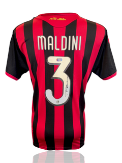 PAOLO MALDINI SIGNED AC MILAN 2008/09 FINAL HOME SHIRT (ACG CERT AG17399)-1