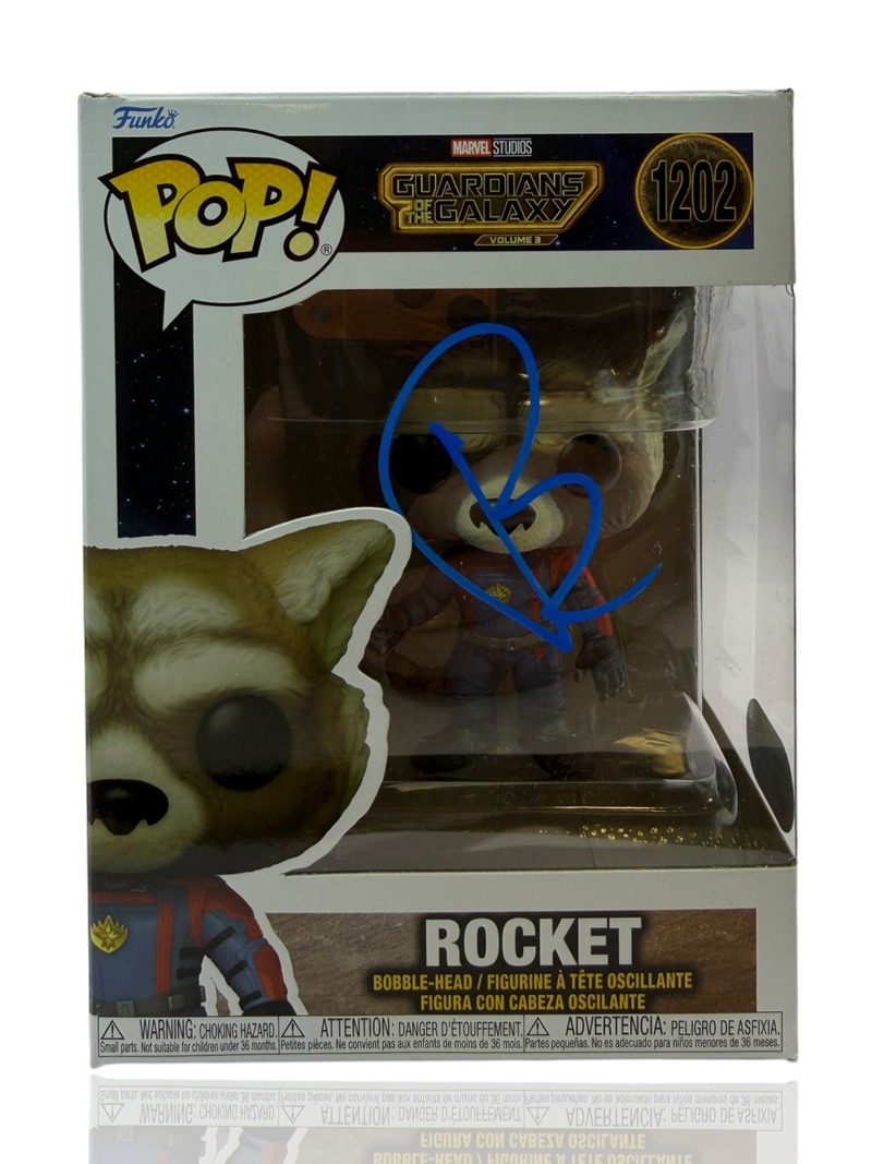 BRADLEY COOPER SIGNED ROCKET FUNKO POP! #1202 (ACG CERT AG17667)-1