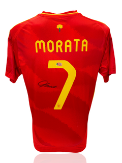 ALVARO MORATA SIGNED SPAIN EURO 2024 HOME SHIRT (ACG CERT AG17725)-1