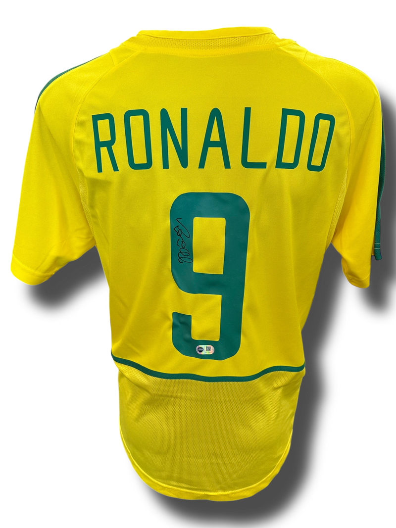 RONALDO NAZARIO SIGNED BRAZIL HOME 2002 WORLD CUP SHIRT (ACG CERT AG16641)-1