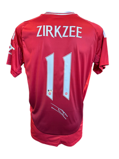 JOSHUA ZIRKZEE SIGNED 2024/25 MANCHESTER UNITED HOME SHIRT (ACG CERT AG17203)-1