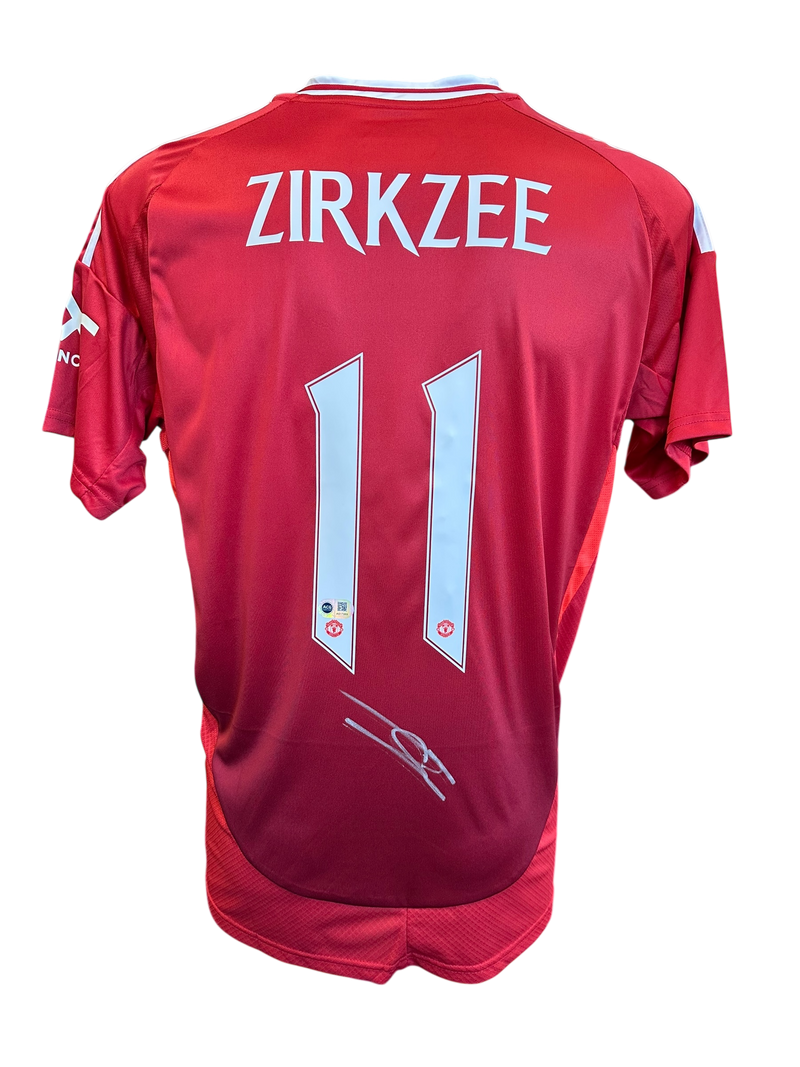 JOSHUA ZIRKZEE SIGNED 2024/25 MANCHESTER UNITED HOME SHIRT (ACG CERT AG17203)-1