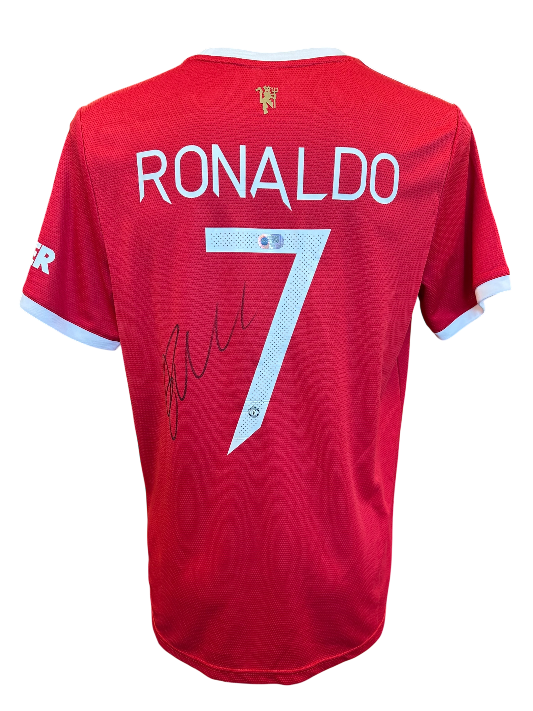 CRISTIANO RONALDO SIGNED 2021/22 MANCHESTER UNITED HOME SHIRT (ACG CERT AG17222)-1