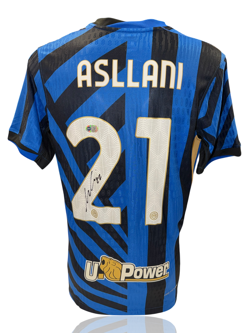 KRISTJAN ASSLANI SIGNED 2024/25 INTER MILAN HOME SHIRT ASSLANI 21 (ACG CERT AG17597)-1