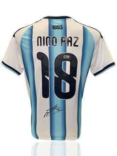 NICO PAZ SIGNED ARGENTINA WORLD CUP 2026 HOME SHIRT (ACG CERT AG17726)-1