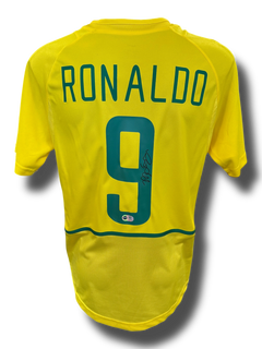 RONALDO NAZARIO SIGNED BRAZIL HOME 2002 WORLD CUP SHIRT (ACG CERT AG16635)-1