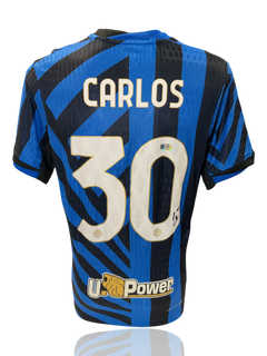 CARLOS AUGUSTO SIGNED 2024/25 INTER MILAN HOME SHIRT CARLOS 30 (ACG CERT AG17598)-1
