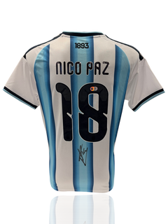 NICO PAZ SIGNED ARGENTINA WORLD CUP 2026 HOME SHIRT (ACG CERT AG17727)-1