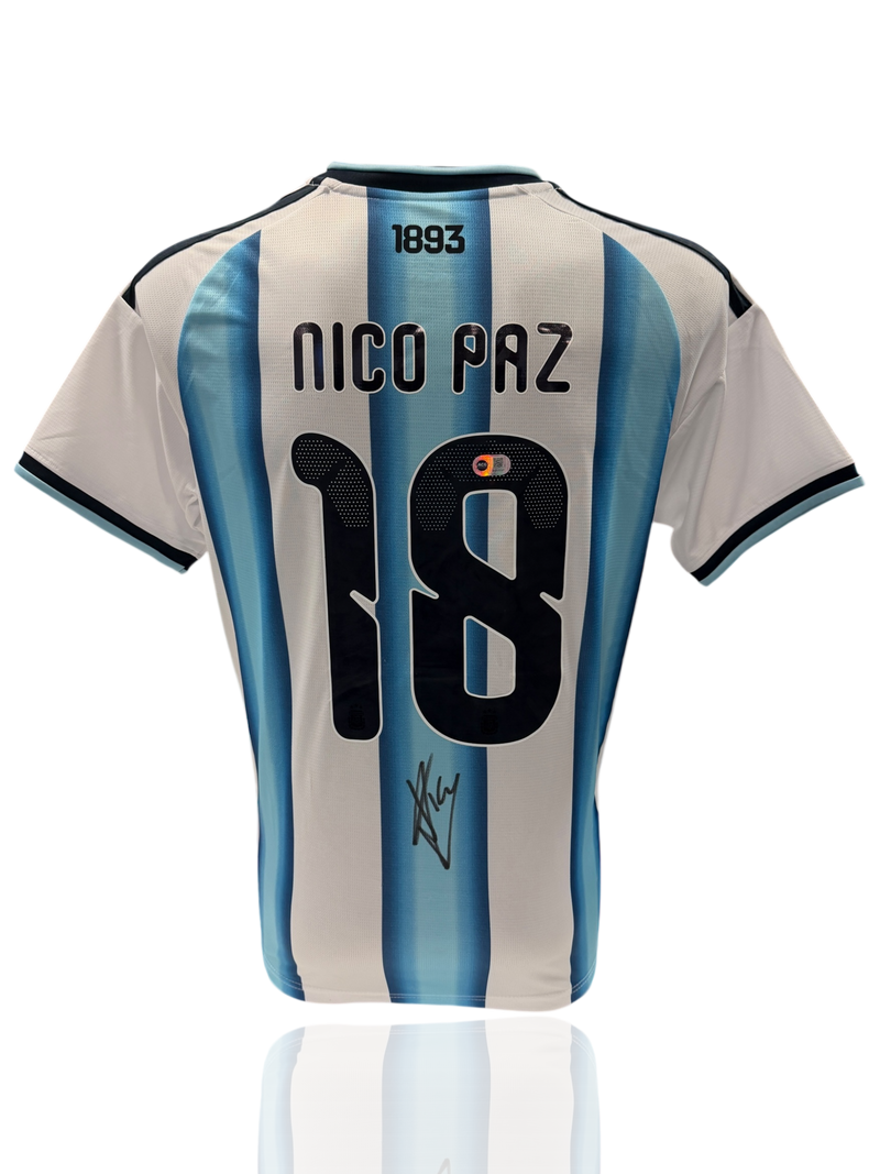 NICO PAZ SIGNED ARGENTINA WORLD CUP 2026 HOME SHIRT (ACG CERT AG17727)-1
