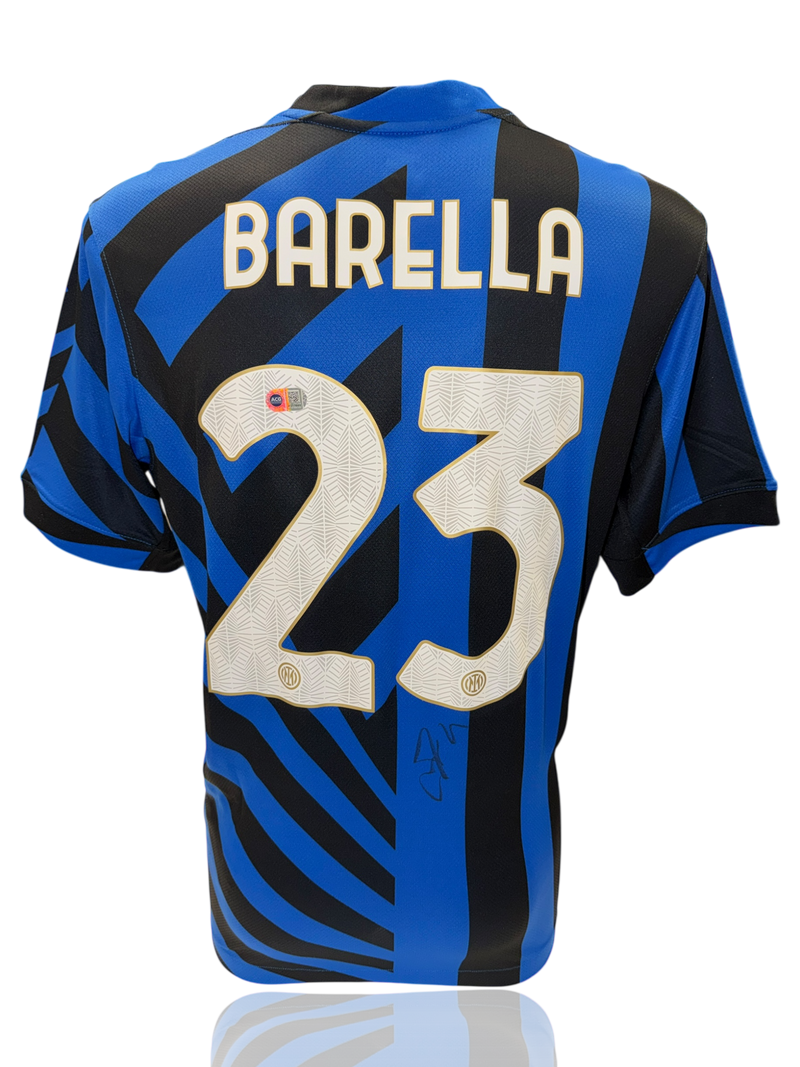 NICOLO BARELLA SIGNED 2024/25 INTER MILAN HOME SHIRT BARELLA 23 (ACG CERT AG17599)-1
