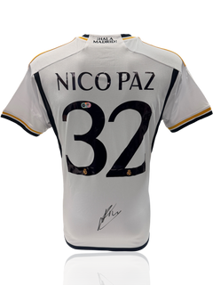 NICO PAZ SIGNED REAL MADRID 2023/24 HOME SHIRT (ACG CERT AG17728)-1