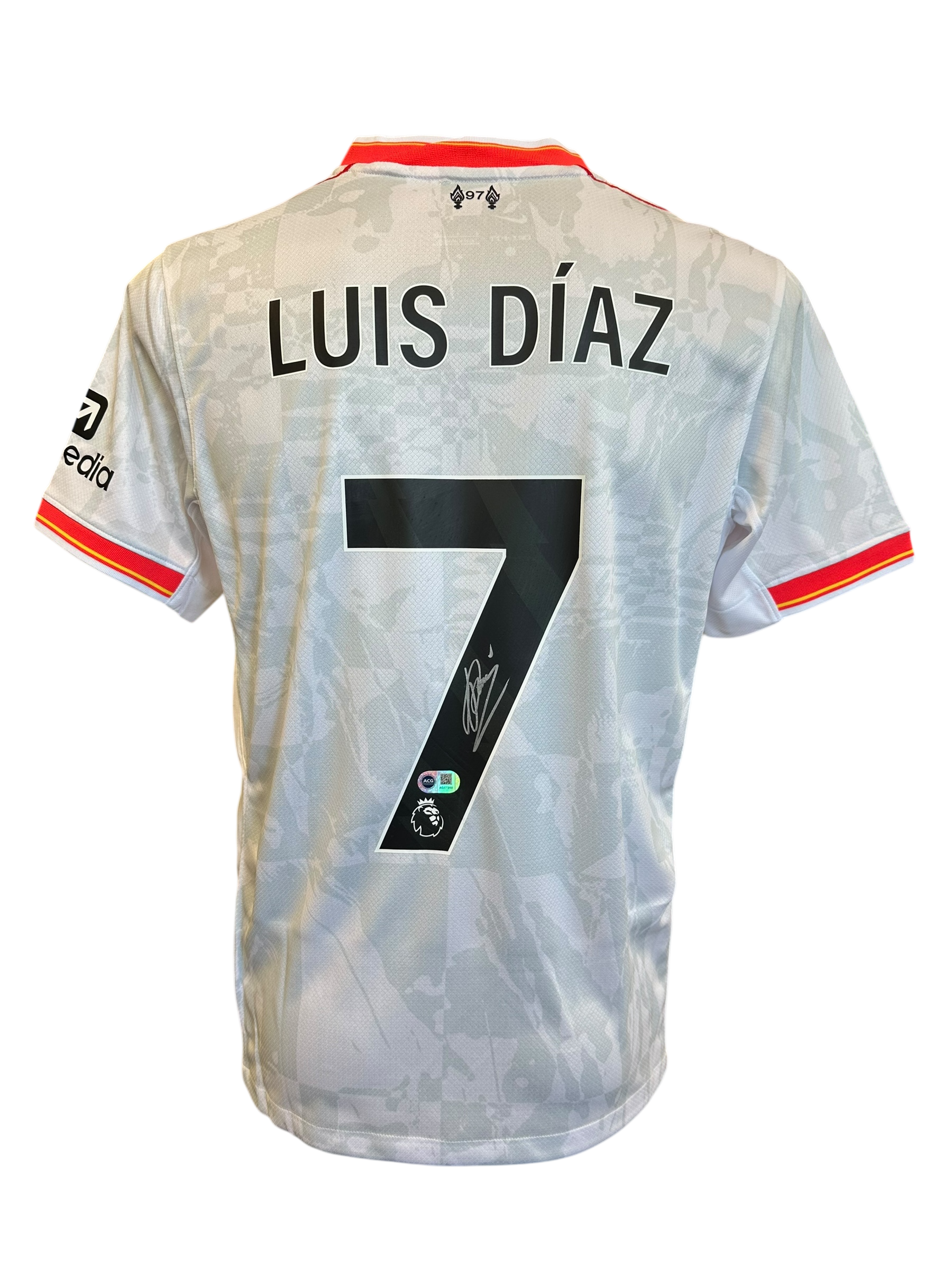 LUIS DIAZ SIGNED 2024/25 LIVERPOOL FC THIRD SHIRT (ACG CERT AG17200)