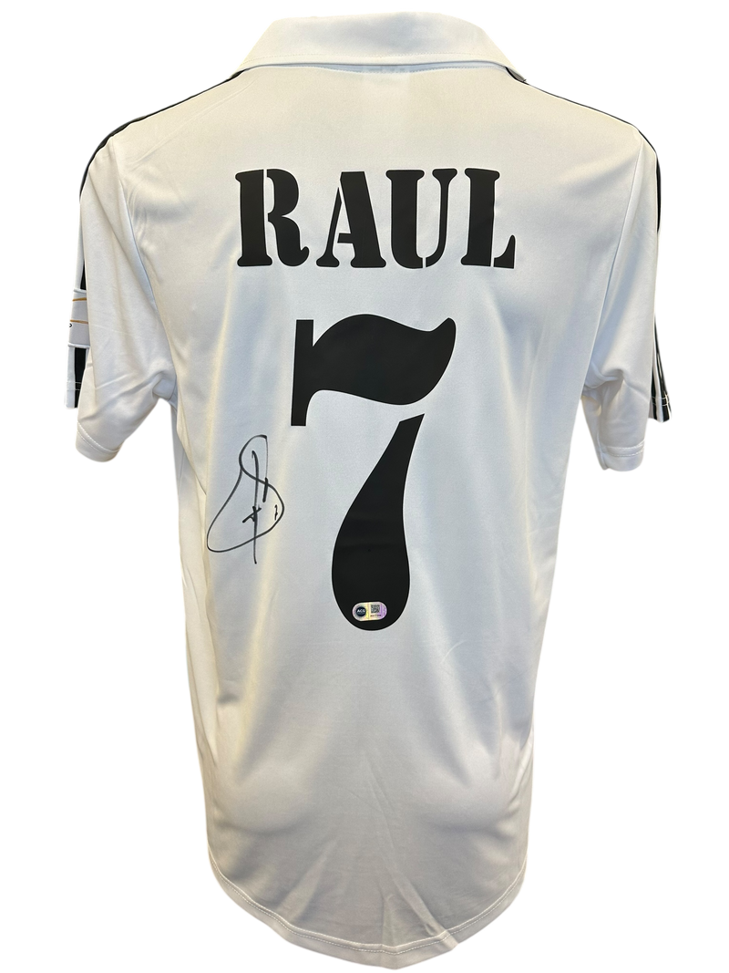 RAUL GONZALEZ SIGNED 2001/02 REAL MADRID SHIRT SPAIN LEGEND (ACG CERT AG17248)-1