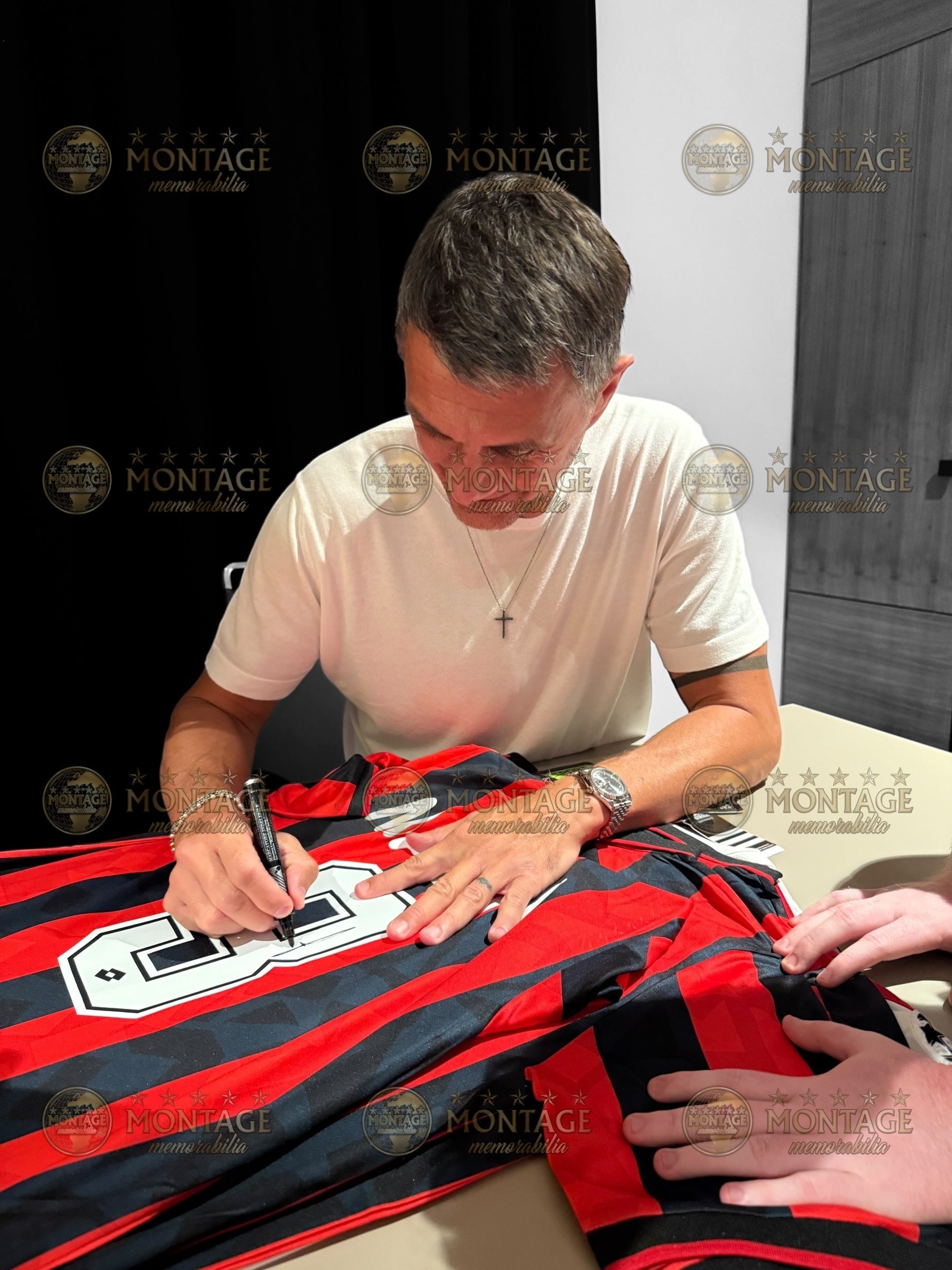 PAOLO MALDINI SIGNED AC MILAN 97/98 HOME SHIRT (ACG CERT AG17403)-2