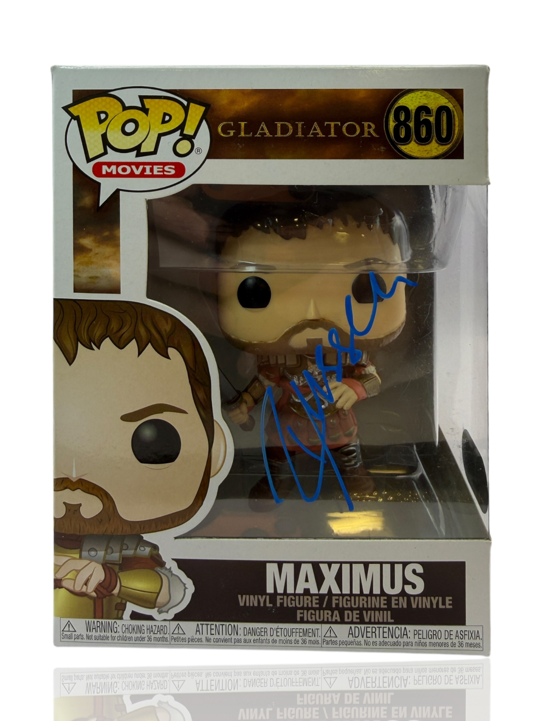 RUSSELL CROWE SIGNED MAXIMUS GLADIATOR #860 FUNKO POP! (ACG AG17671)
