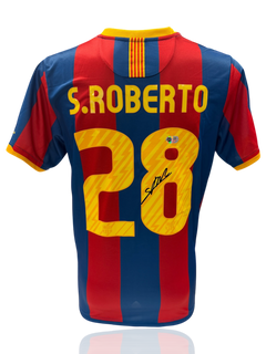 SERGI ROBERTO SIGNED FC BARCELONA 2010/11 HOME SHIRT (ACG CERT AG17729)-1