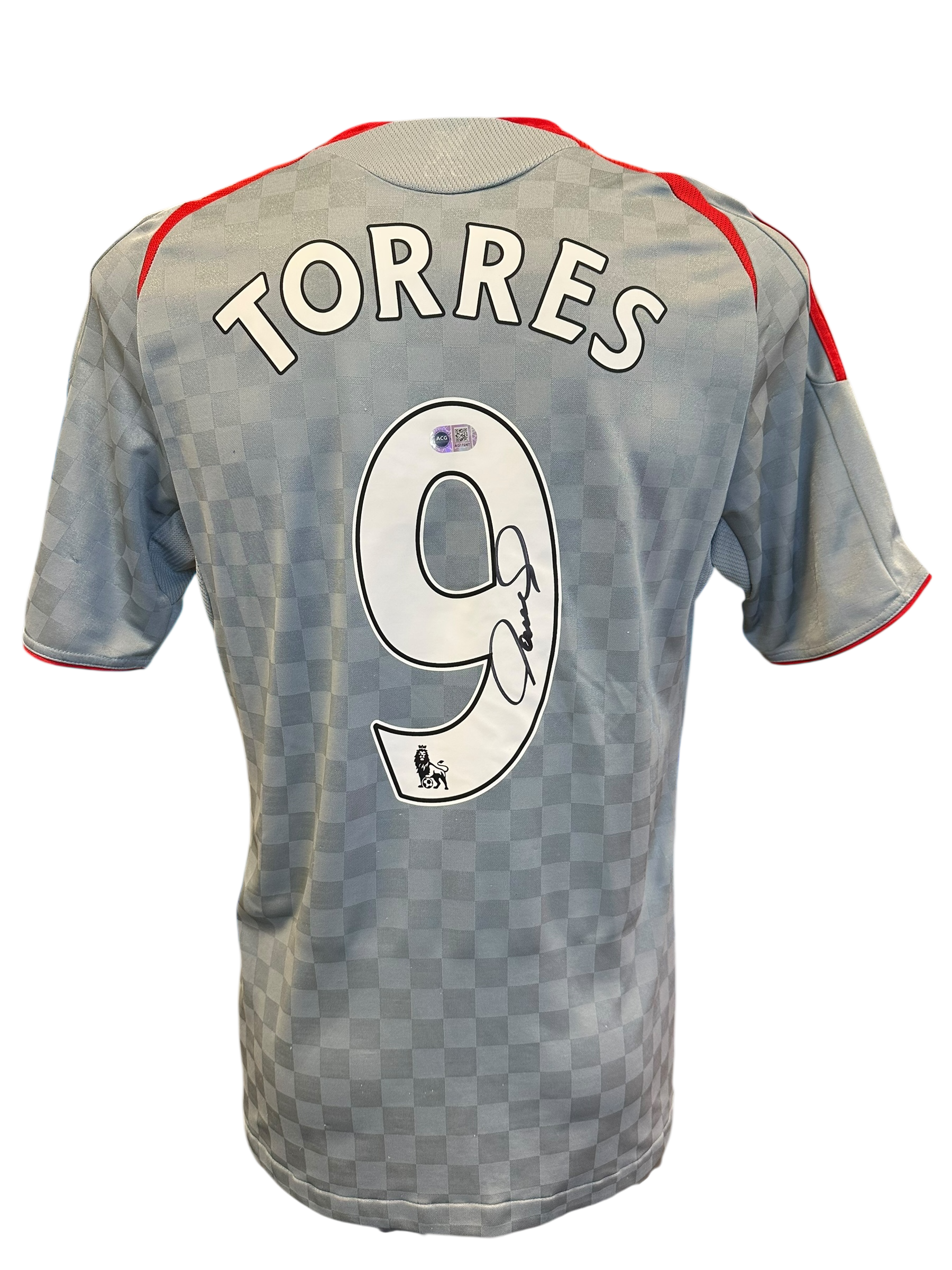 FERNANDO TORRES SIGNED LIVERPOOL 2008/09 AWAY SHIRT (ACG CERT AG17247)-1