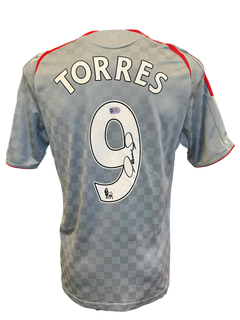 FERNANDO TORRES SIGNED LIVERPOOL 2008/09 AWAY SHIRT (ACG CERT AG17247)-1