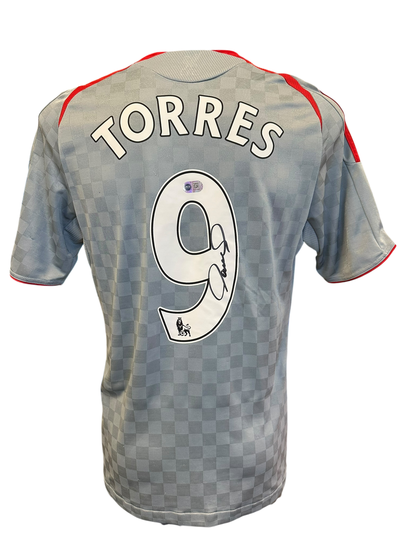 FERNANDO TORRES SIGNED LIVERPOOL 2008/09 AWAY SHIRT (ACG CERT AG17247)-1