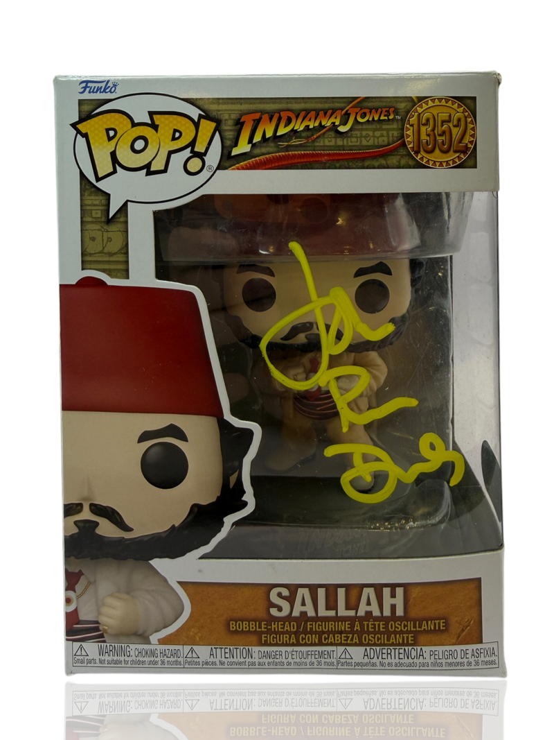 JOHN RHYS-DAVIES SIGNED SALLAH INDIANA JONES FUNKO POP! #1352 (ACG CERT AG17672)-1