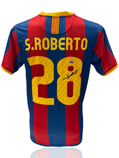 SERGI ROBERTO SIGNED FC BARCELONA 2010/11 HOME SHIRT (ACG CERT AG17730)-1