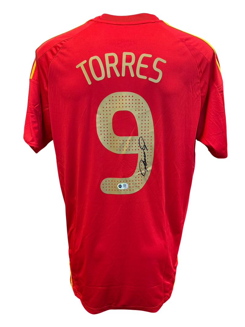 FERNANDO TORRES SIGNED SPAIN EURO 2008 WINNERS HOME SHIRT (ACG CERT AG17246)-1