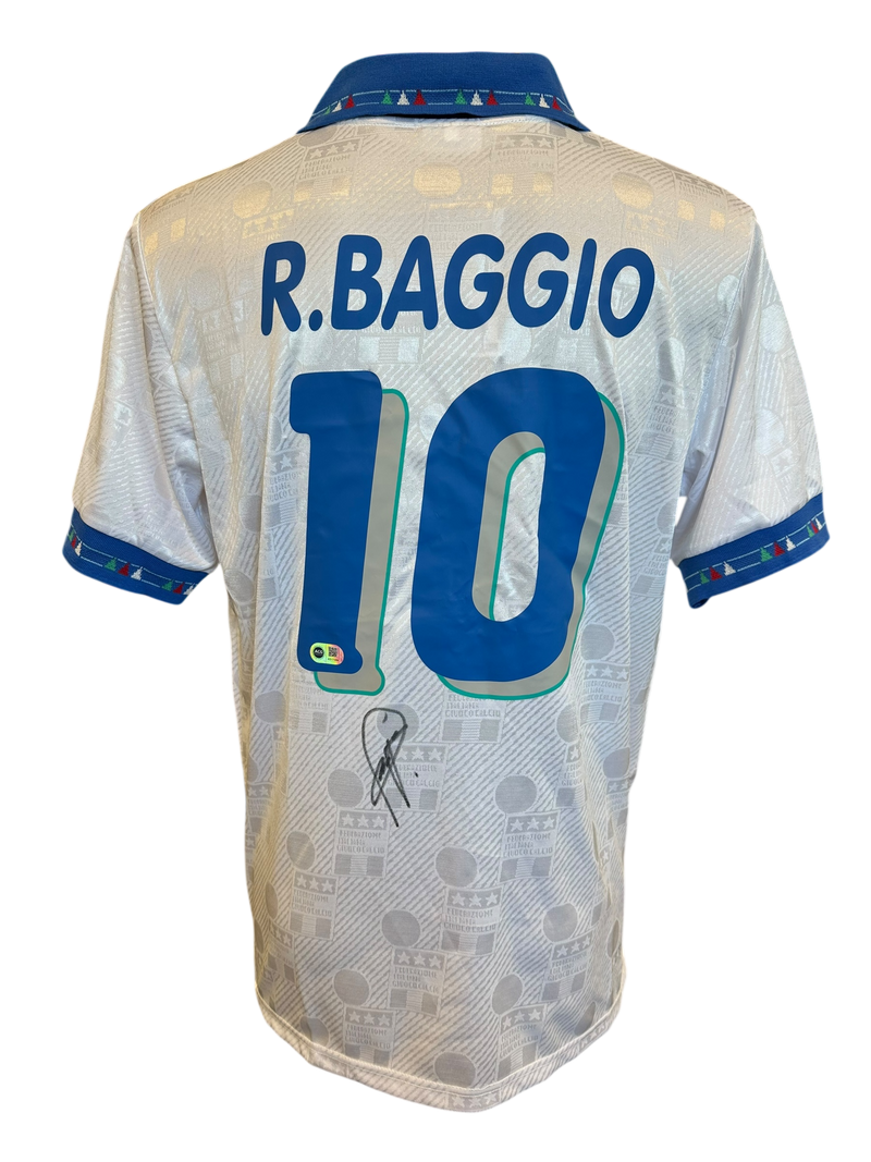 ROBERTO BAGGIO SIGNED 1994 ITALY WORLD CUP AWAY SHIRT (ACG CERT AG17289)-1
