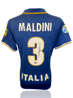 PAOLO MALDINI SIGNED ITALY EURO 1996 HOME SHIRT (ACG CERT AG17396)-1