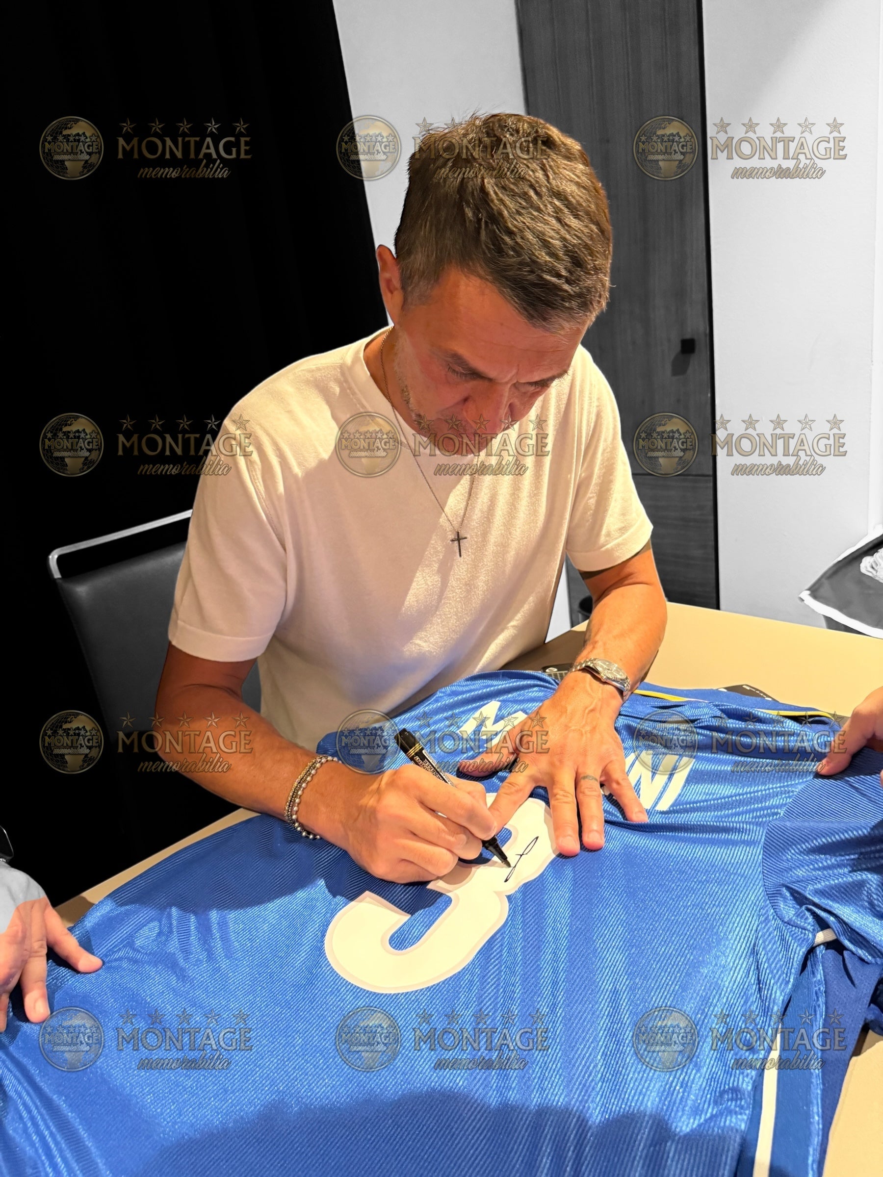 PAOLO MALDINI SIGNED ITALY WORLD CUP 1998 HOME SHIRT (ACG CERT AG17397)-2
