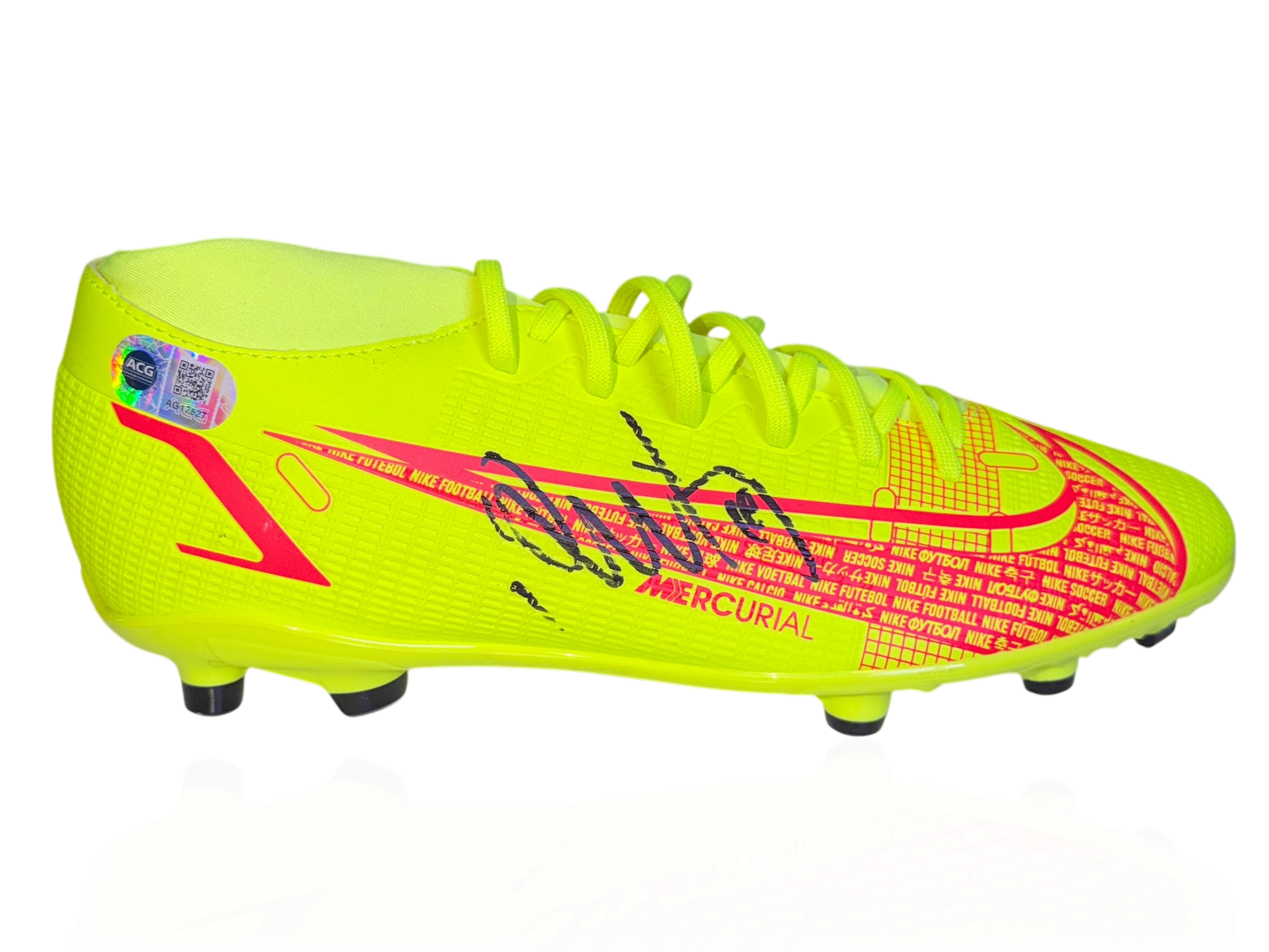 RUI COSTA SIGNED NIKE FOOTBALL BOOT PORTUGAL LEGEND (ACG CERT AG17527)-1