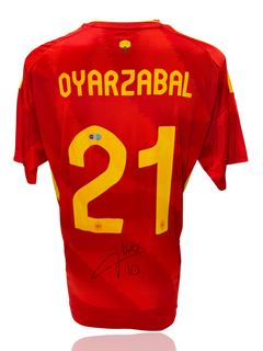 MIKEL OYARZABAL SIGNED 2024 SPAIN HOME SHIRT (ACG CERT AG17602)-1