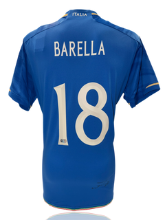 NICOLO BARELLA SIGNED 2022/24 ITALY HOME SHIRT BARELLA 18 (ACG CERT AG17603)-1