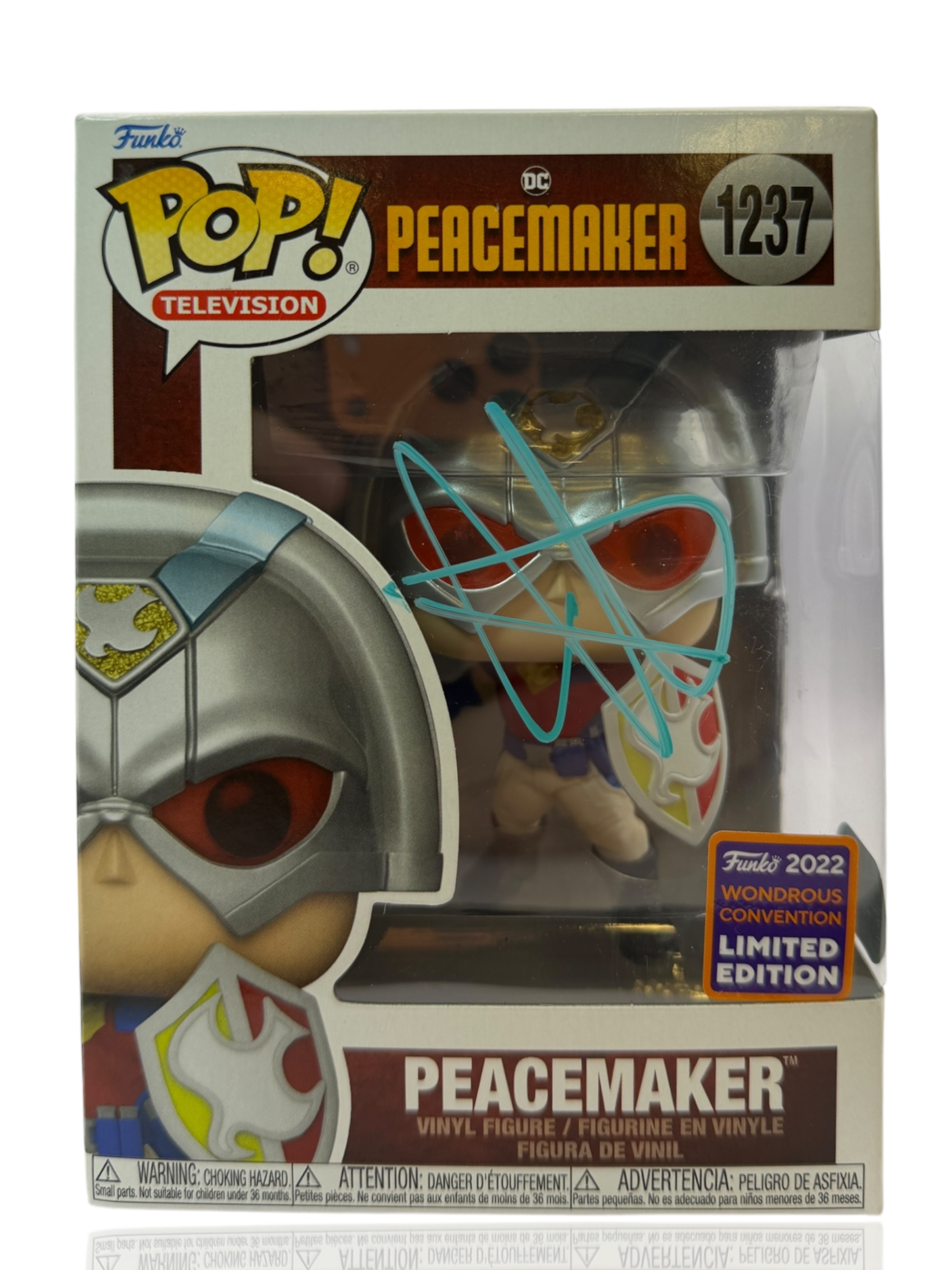 JOHN CENA SIGNED SUICIDE SQUAD PEACEMAKER #1237 FUNKOPOP (ACG CERT AG17674)