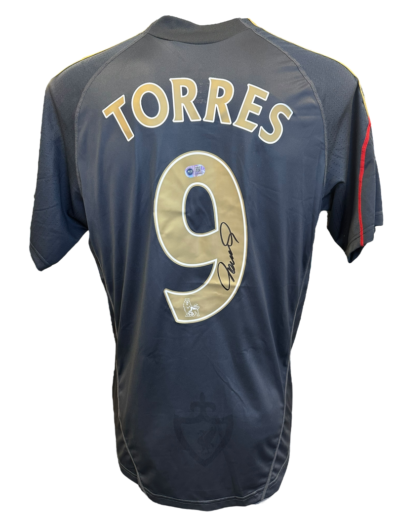 FERNANDO TORRES SIGNED LIVERPOOL 2009/10 AWAY SHIRT (ACG CERT AG17244)-1