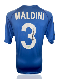 PAOLO MALDINI SIGNED ITALY EURO 2000 HOME SHIRT (ACG CERT AG17395)-1