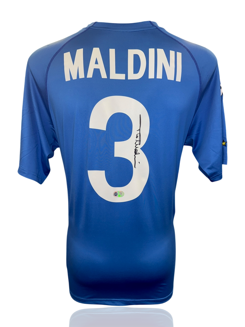PAOLO MALDINI SIGNED ITALY EURO 2000 HOME SHIRT (ACG CERT AG17395)-1