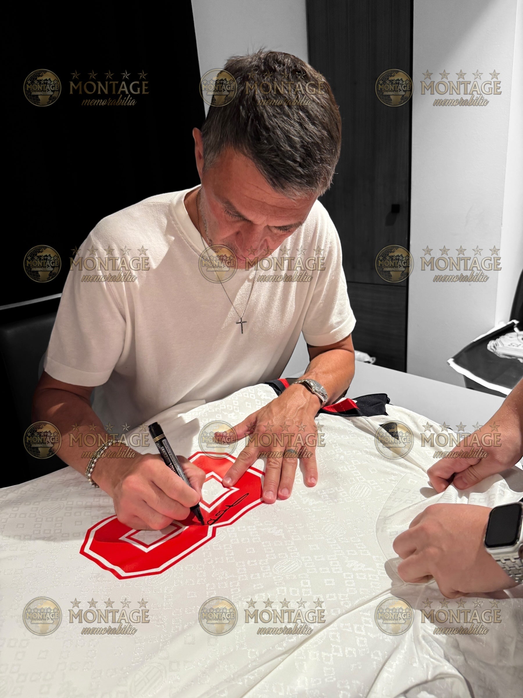 PAOLO MALDINI SIGNED AC MILAN 1989/90 AWAY SHIRT (ACG CERT AG17400)