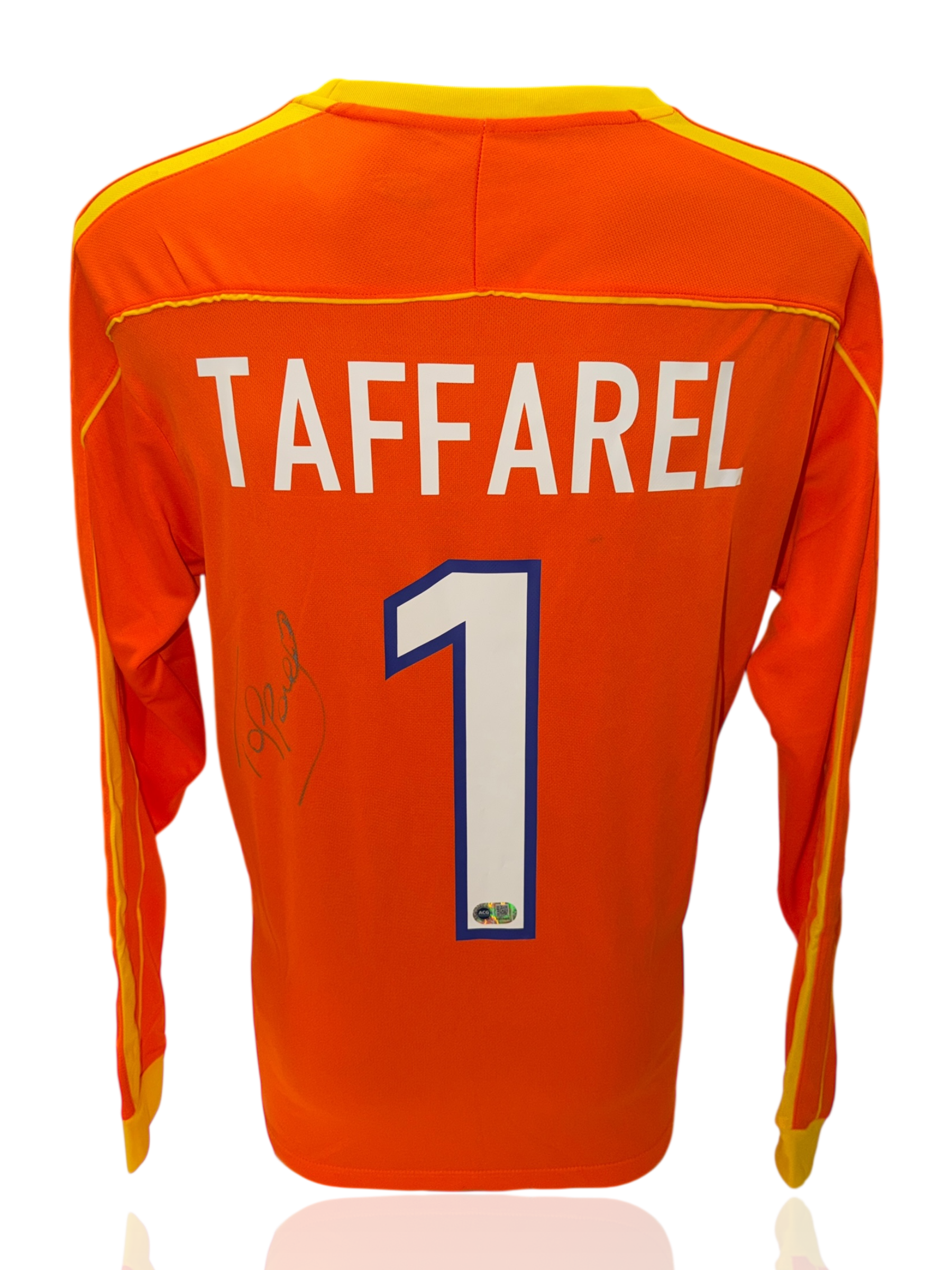 CLAUDIO TAFFAREL SIGNED BRAZIL 1998 WORLD CUP AWAY SHIRT (ACG CERT AG17485)