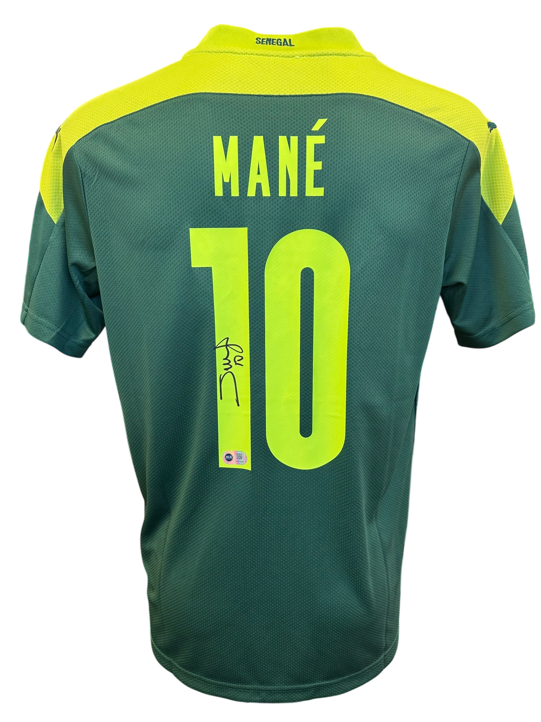 SADIO MANE SIGNED SENEGAL AFCON 2021 WINNERS HOME SHIRT (ACG CERT AG17243)-1