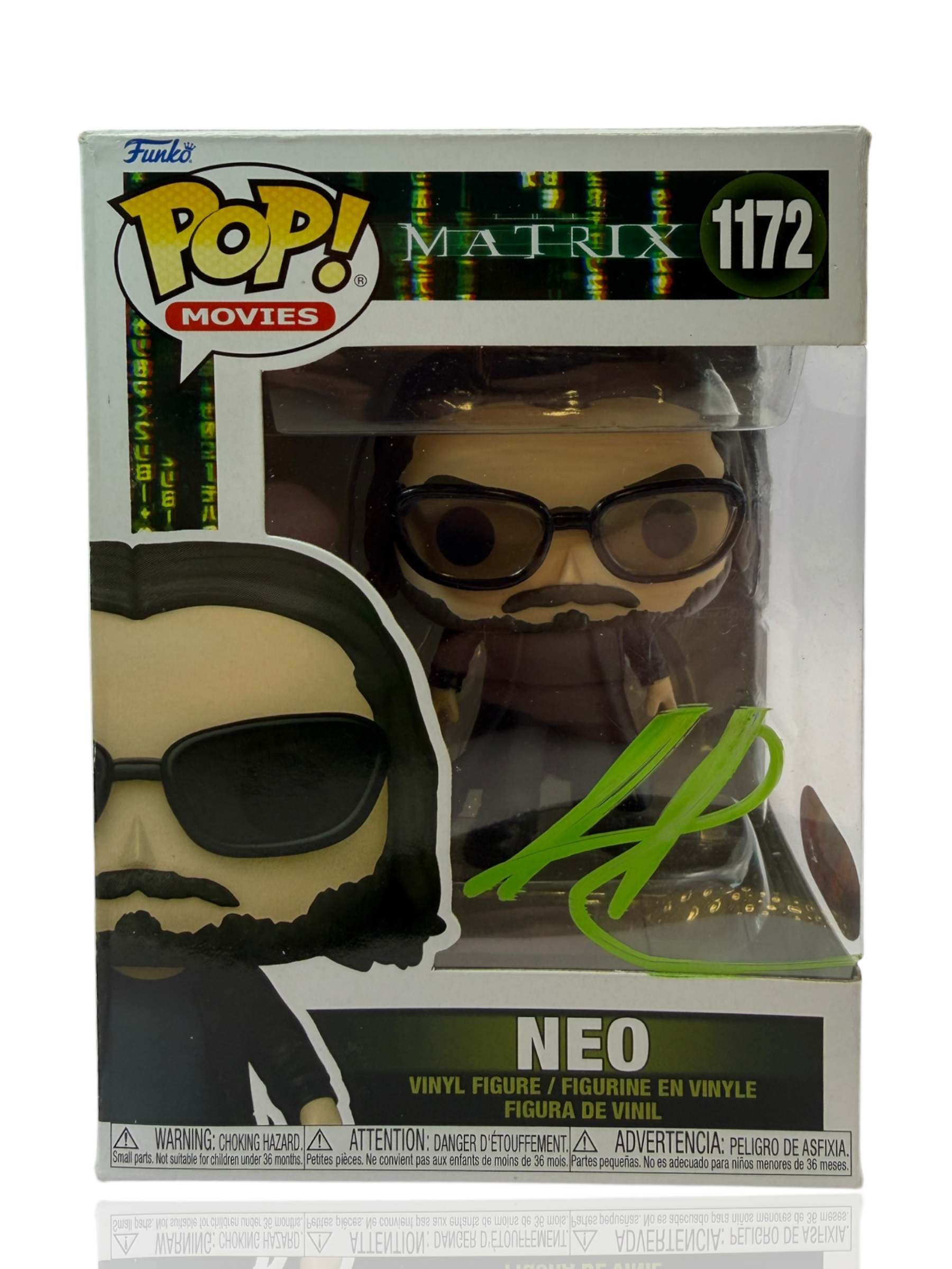 KEANU REEVES SIGNED NEO THE MATRIX FUNKO POP! #1772 (ACG CERT AG17677)