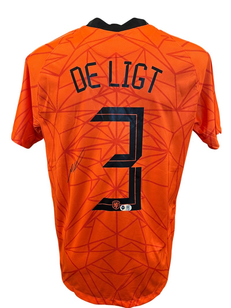MATTHIJS DE LIGT SIGNED NETHERLANDS HOLLAND 2021/22 HOME SHIRT (ACG CERT AG17242)-1