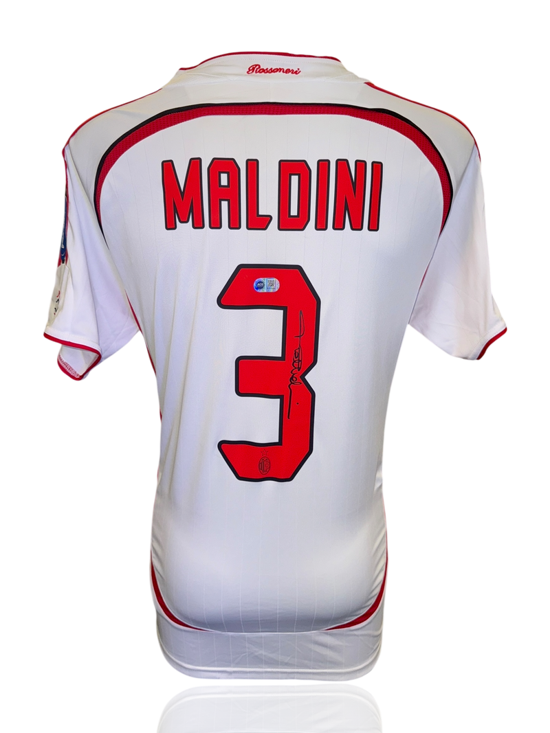 PAOLO MALDINI SIGNED AC MILAN 2007 AWAY SHIRT (ACG CERT AG17394)-1