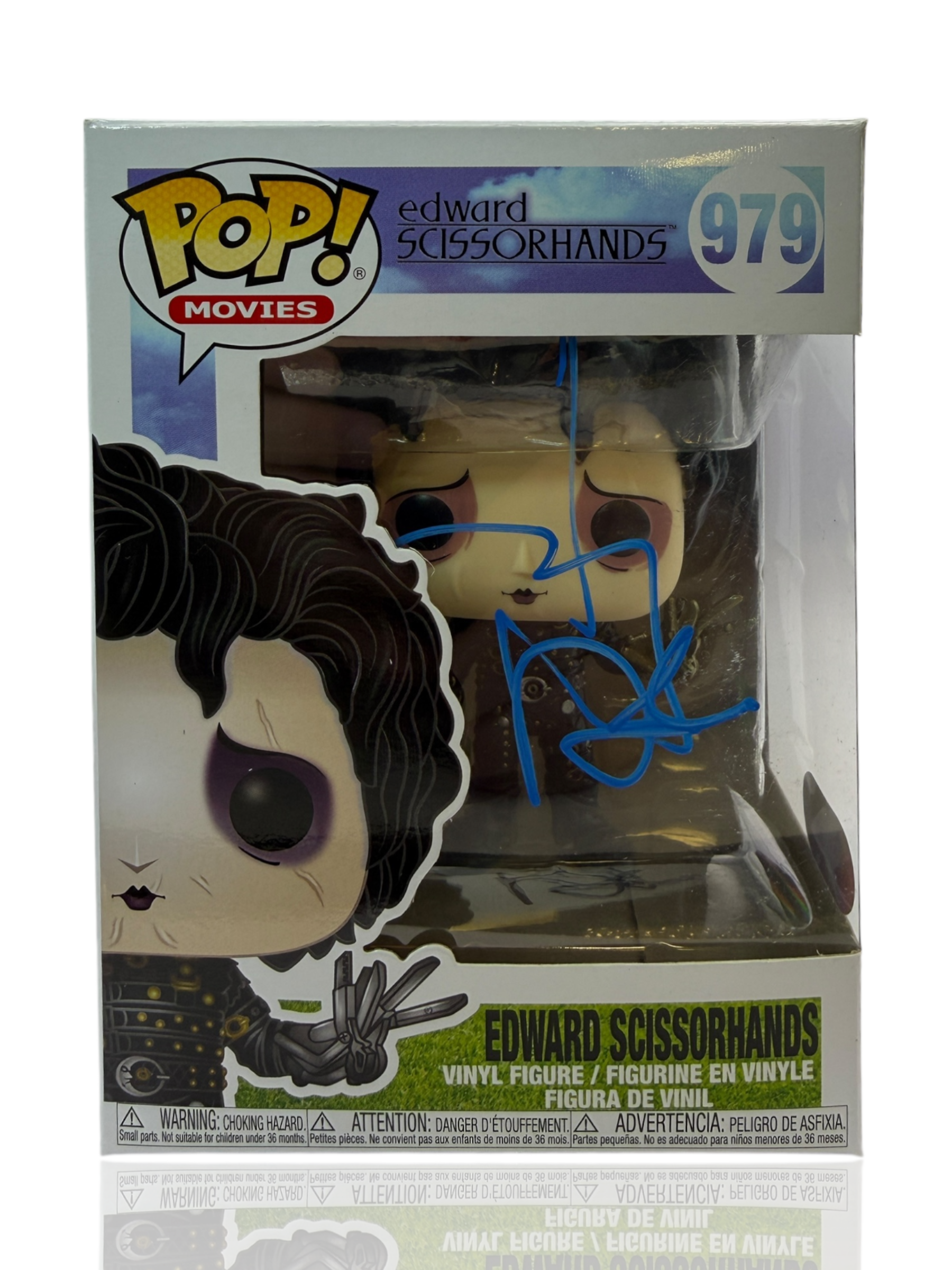 JOHNNY DEPP SIGNED EDWARD SCISSORHANDS FUNKO POP! #979 (ACG CERT AG17678)-1