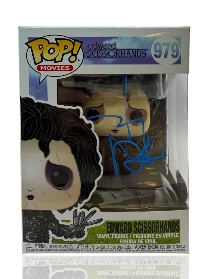 JOHNNY DEPP SIGNED EDWARD SCISSORHANDS FUNKO POP! #979 (ACG CERT AG17678)-1