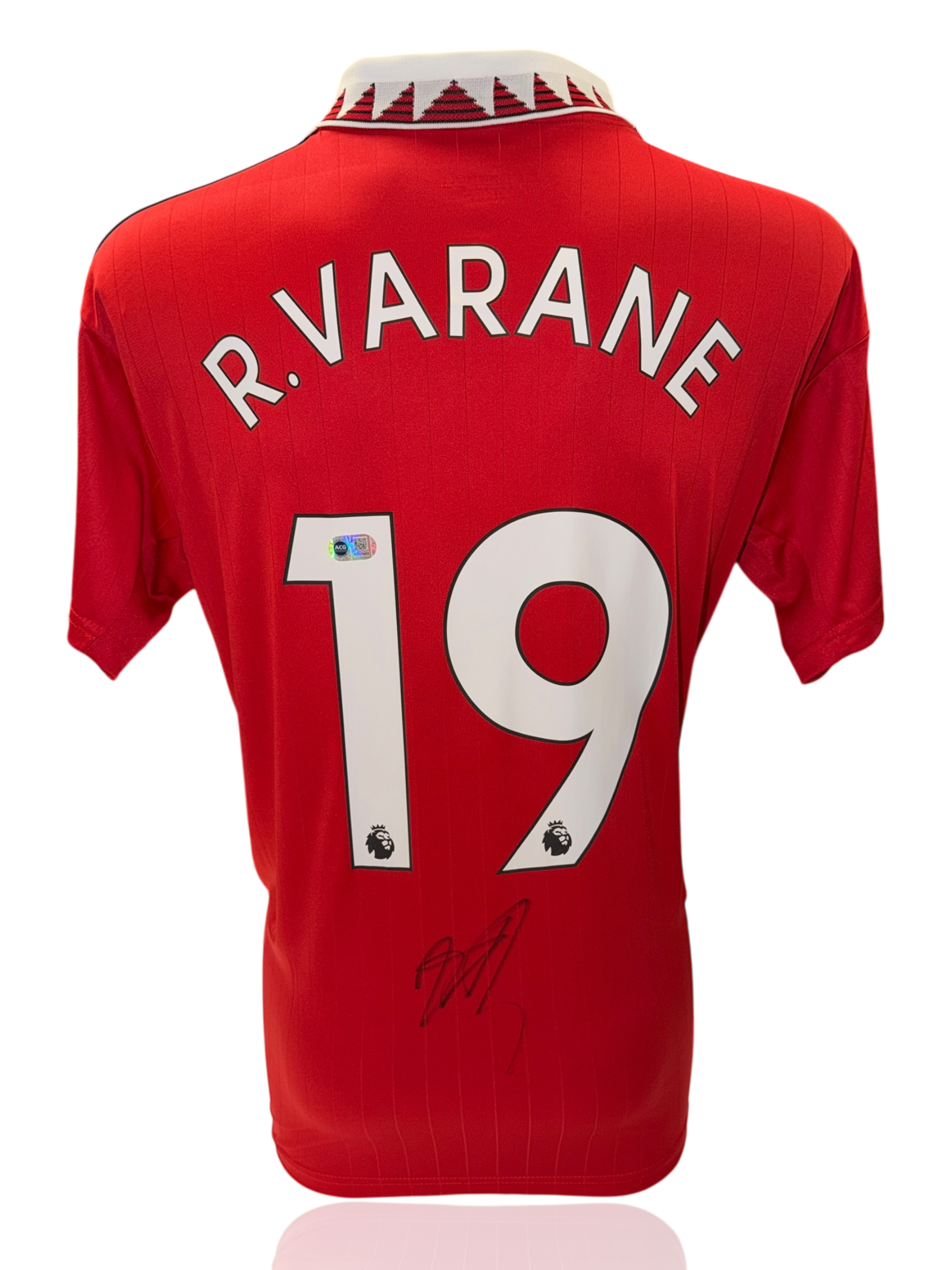 RAPHAEL VARANE SIGNED 22/23 MANCHESTER UNITED HOME SHIRT (ACG CERT AG17482)