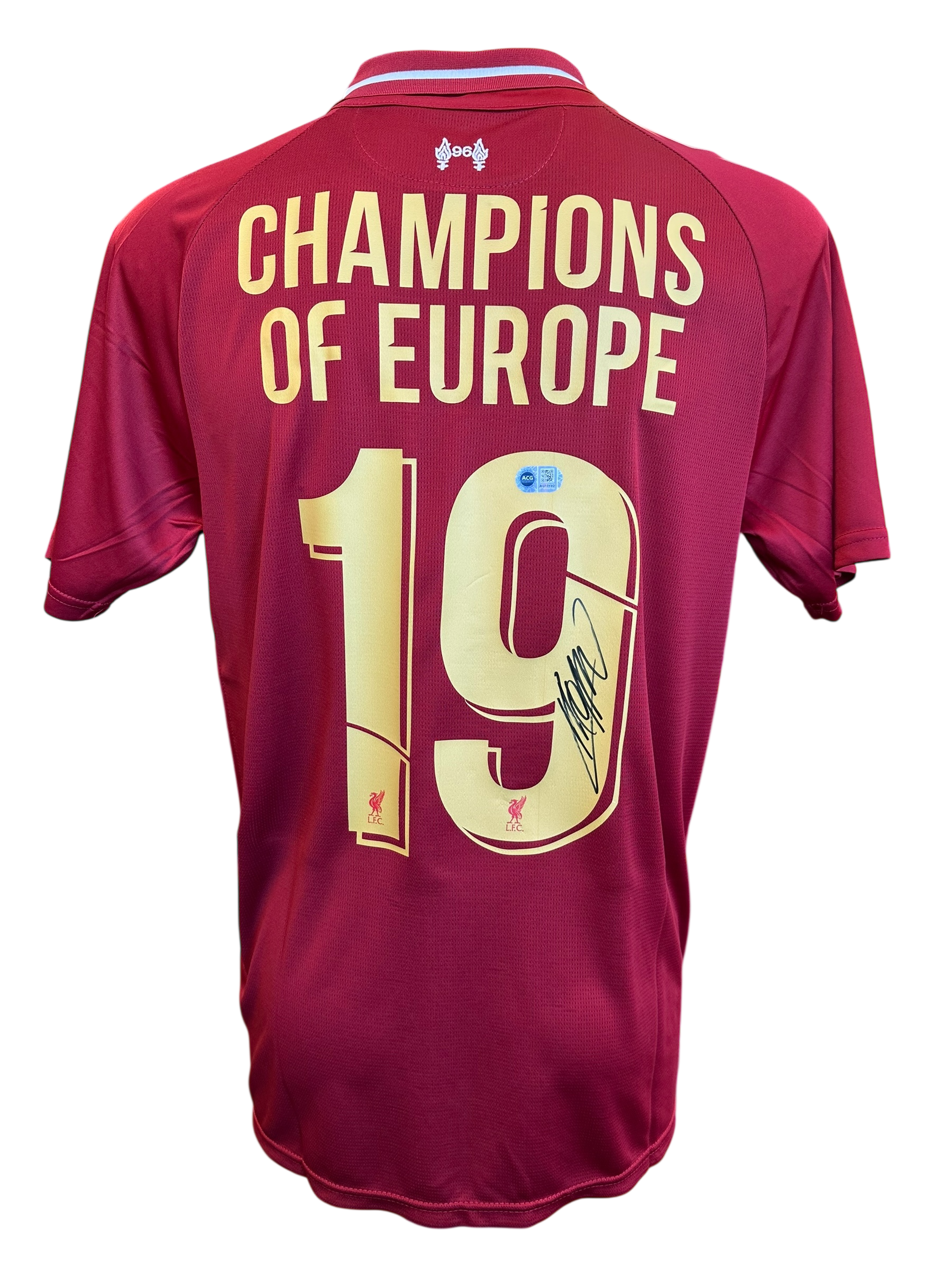 JURGEN KLOPP SIGNED 2018/19 LFC CHAMPIONS OF EUROPE 19 SHIRT (ACG CERT AG17192)