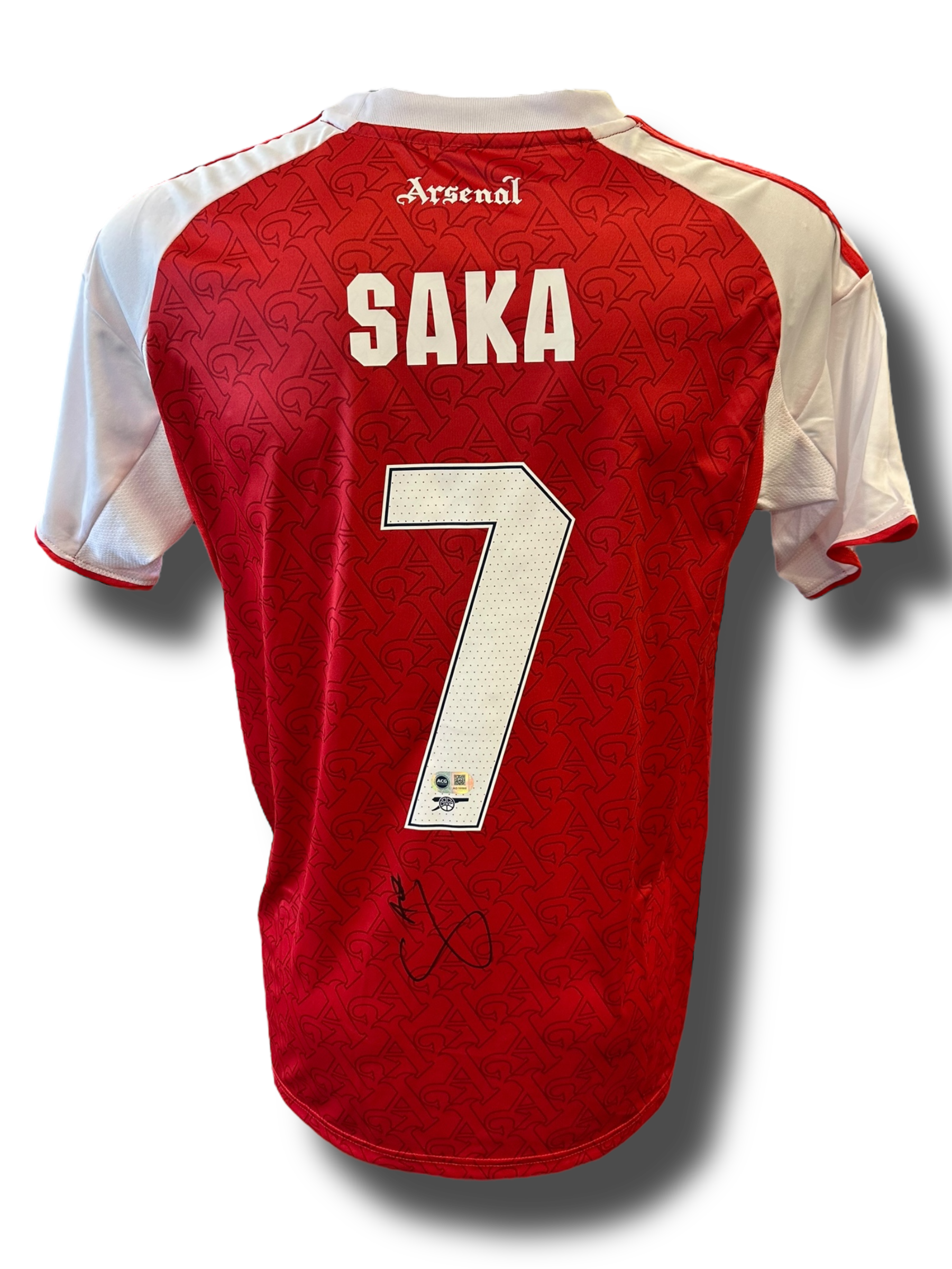 BUKAYO SAKA SIGNED ARSENAL FC 2025/26 HOME SHIRT (ACG CERT AG16580)