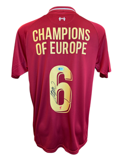 JURGEN KLOPP SIGNED 2018/19 LFC CHAMPIONS OF EUROPE 6 GOLD SHIRT (ACG CERT AG17191)-1
