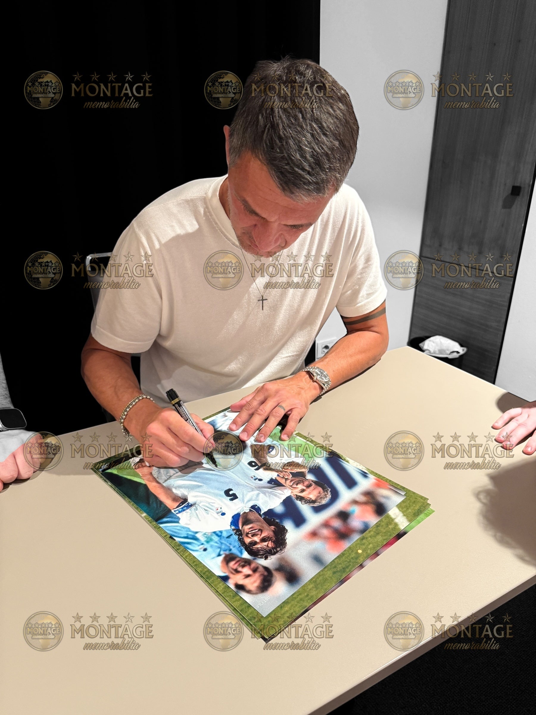 PAOLO MALDINI SIGNED AC MILAN ITALY LEGEND 14x11 PHOTO (ACG CERT AG17412)